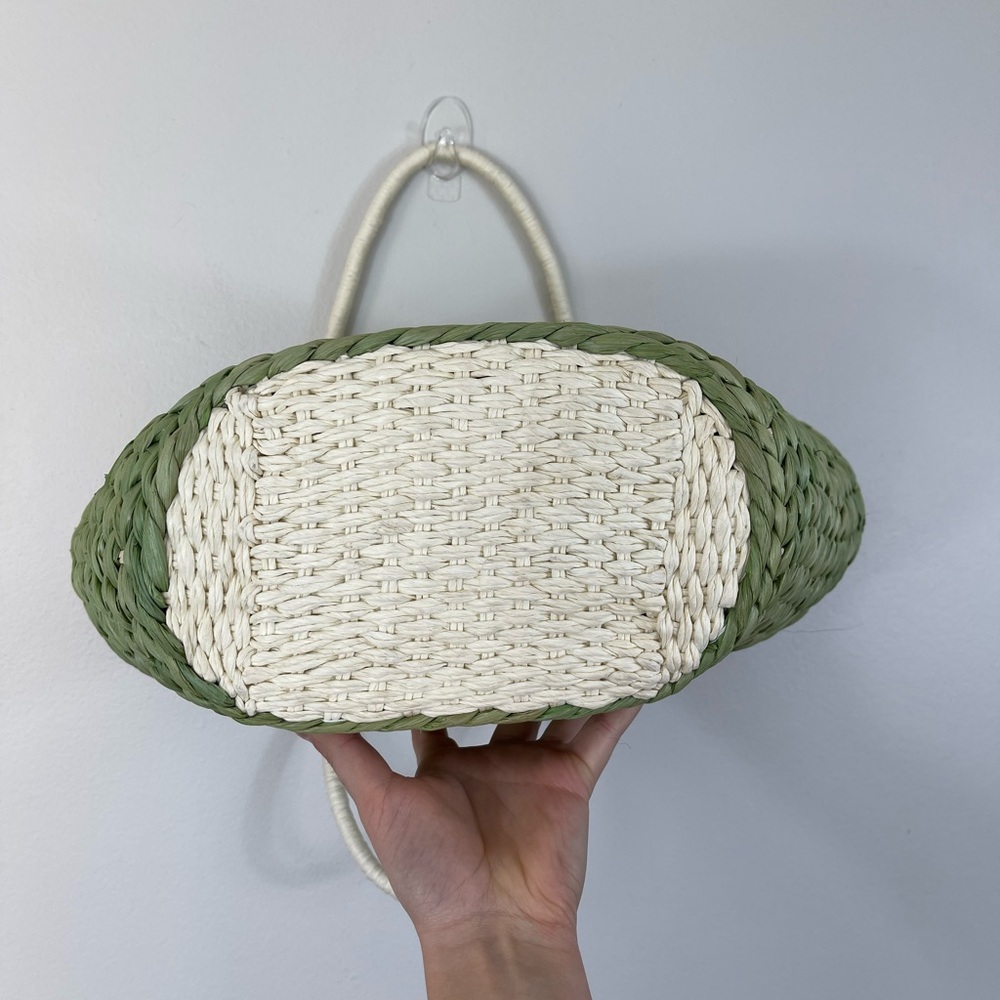 Women’s Beach GreenTote Bag Palm Trees Basketweave Tropical - Picture 5 of 11